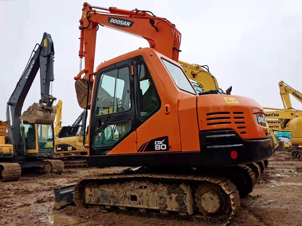 2021 Year DX80GOLD Used Doosan Excavator 8 Ton Capacity