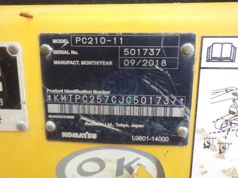 Japan Imported Original Digger Used PC210-11 Komatsu Excavator For Sale
