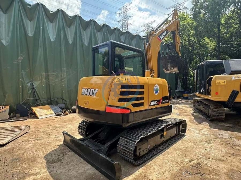 Compact Mini Sany SY60C Used Excavator With Hydraulic Thumb Clamp Quick Connection