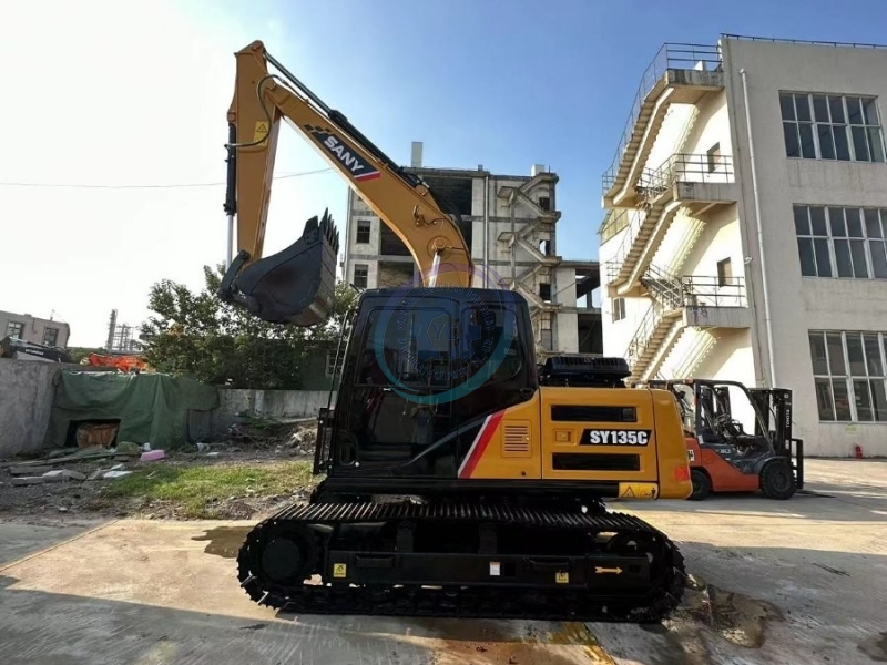 13.5 Ton SY135C Hydraulic Used Sany Excavator Trackhoe Crawler Digger