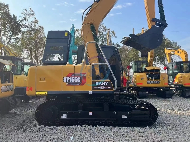 Multifunctional 2nd Hand Excavator Diggers Sany SY155C Crawler For Demolition
