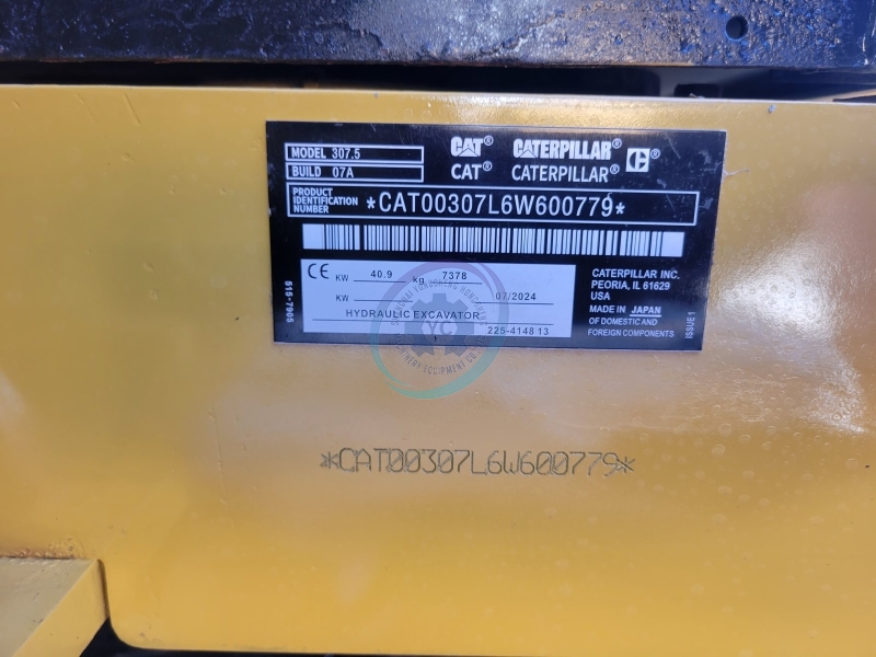 Used Caterpillar 307.5 Mini Excavator for Sale