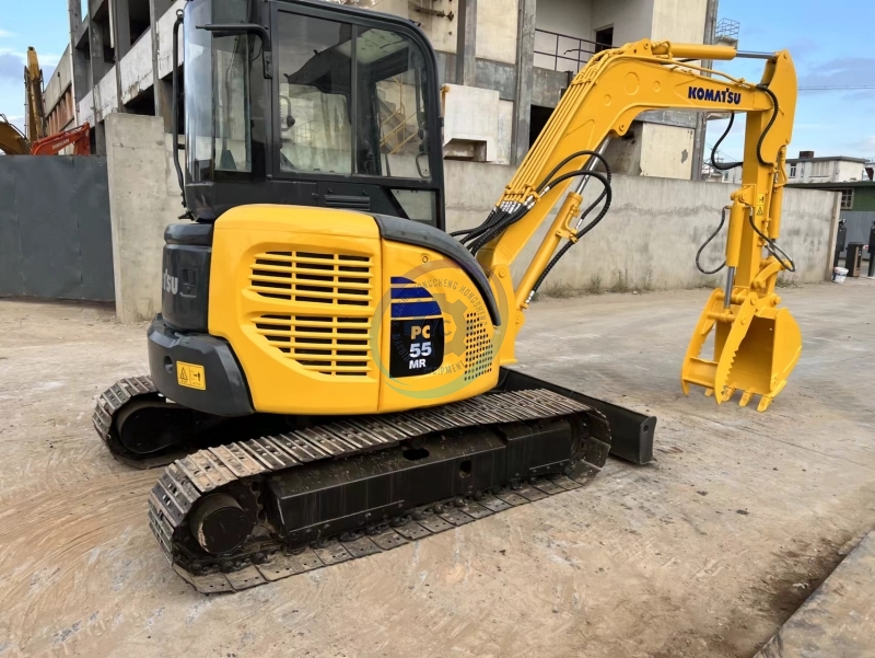 Used KOMATSU PC55MR Excavator 5 Ton Mini Crawler for Household Garden Digger Second-Hand Engine Motor Gear Available