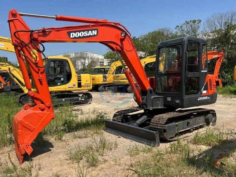 DX55-9C Original Korea Used Doosan Excavator Crawler Mini Digger 5 Ton