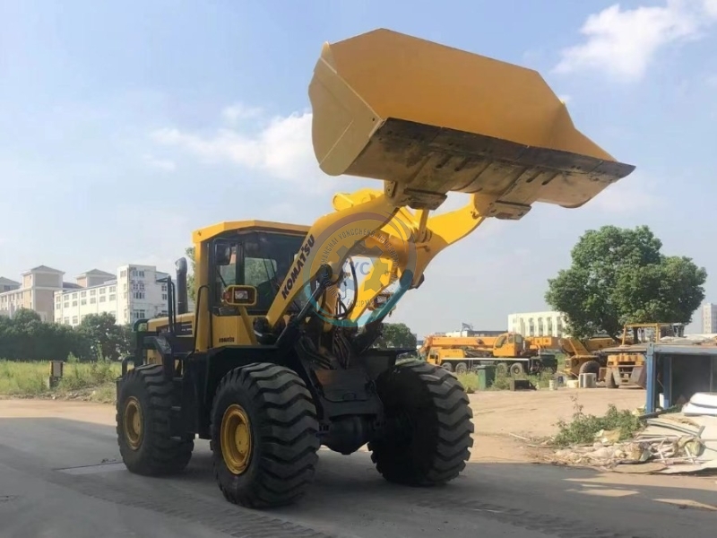 WA470 Used Komatsu Front Wheel Loaders For Construction Earthmoving
