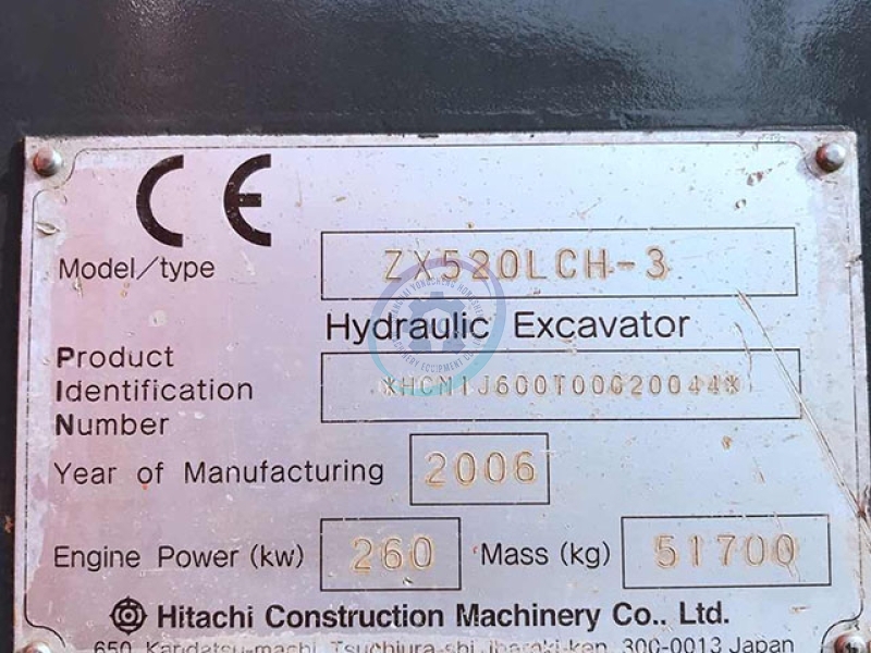 Japan Original Hitachi ZX520 Used Excavators Heavy Equipment ZX520 Vs Excavators Sell