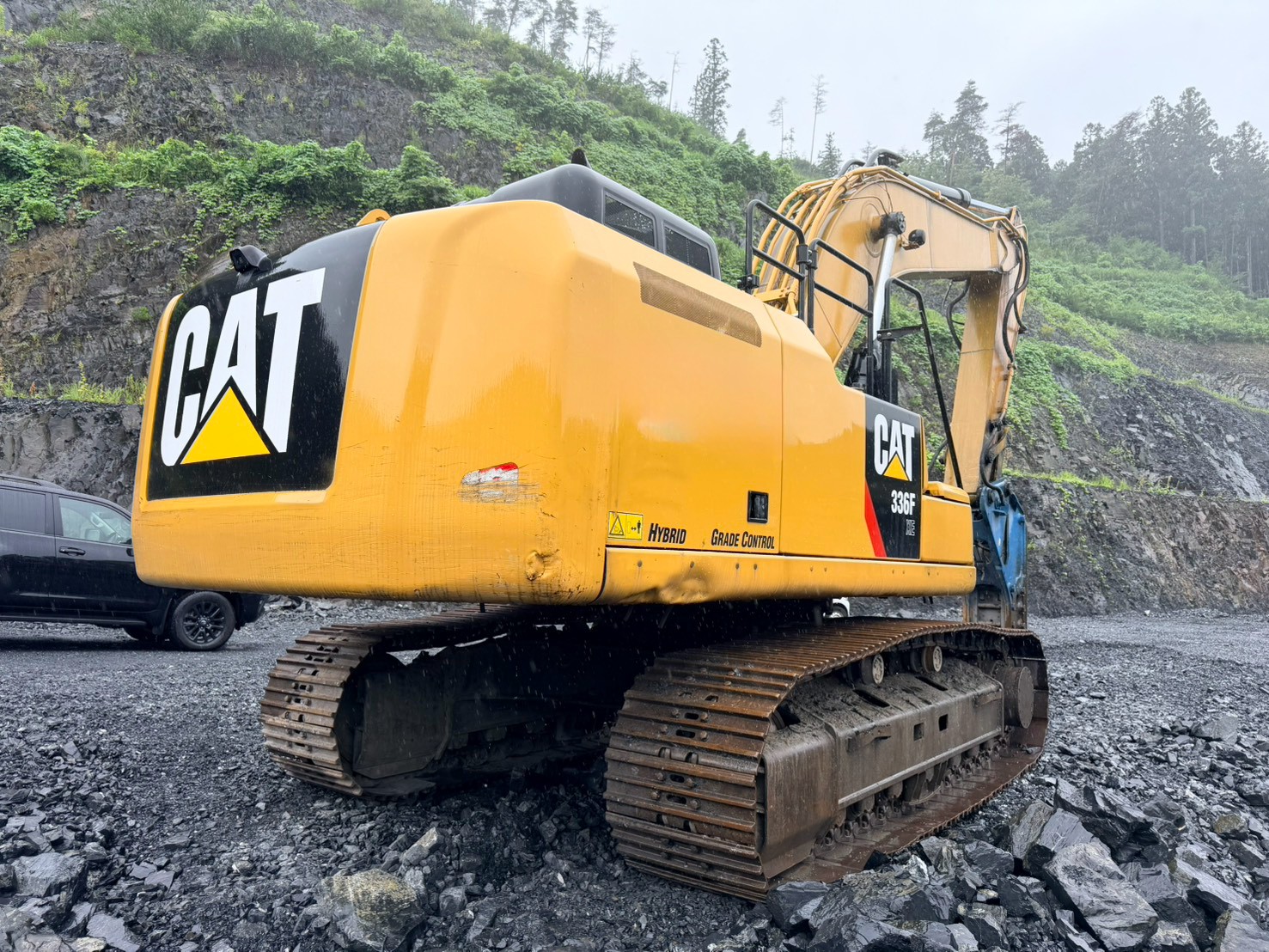 Rear and side view of used Caterpillar 336F XE excavator